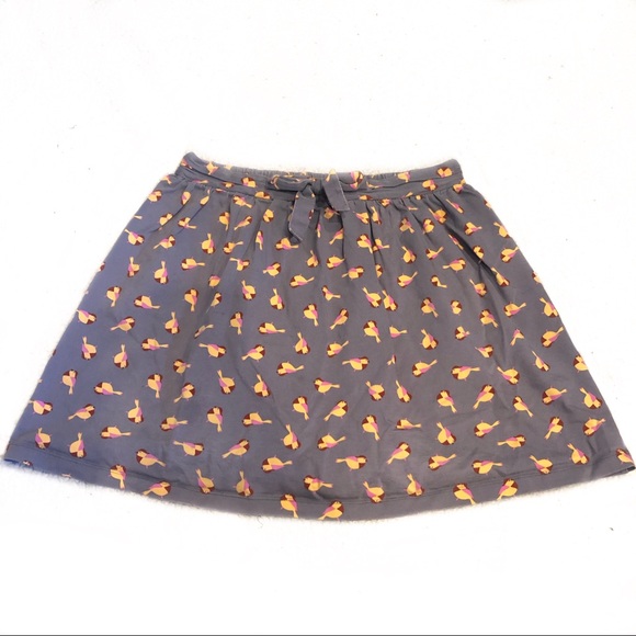 Hanna Andersson Novelty Print Bird Skirt Grey - Picture 2 of 7